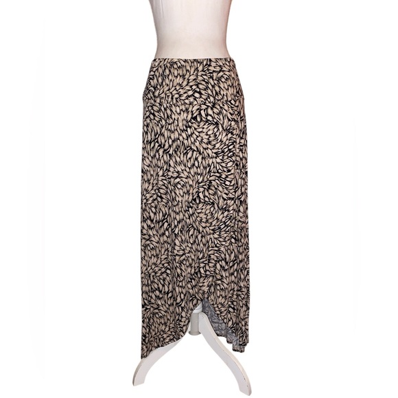 Lascana Maxi High-Low Wrap Style Skirt in Black and Cream Size 38 - Picture 1 of 8